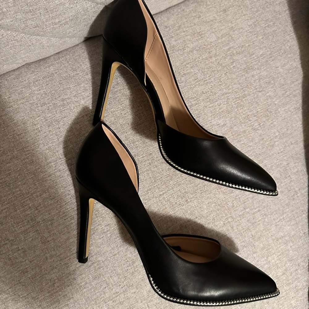 Bcbgeneration Silver Studded Pointed Toe Pumps - image 1